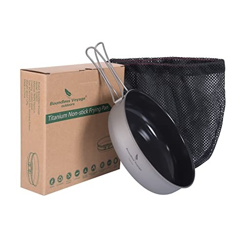 iBasingo 18cm Ti2067C 900ml Titanium Non-Stick Frying Pan with Folding Handle-2