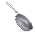 iBasingo Titanium Camping Frying Pan, 5-inch, with Folding Handle and Drawstring Bag