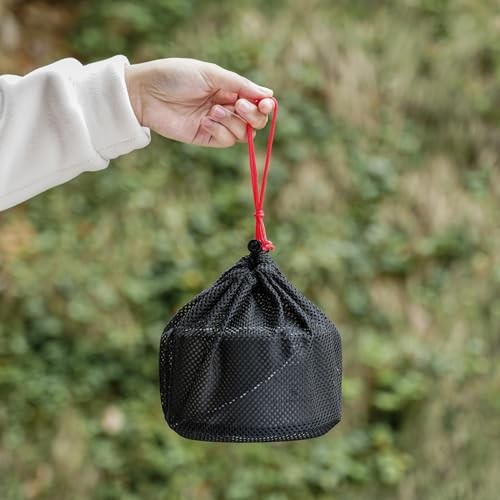 iBasingo Titanium Camping Pot 1.3L Hanging Cookware with Lid, Ti2043C-8