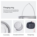 iBasingo Titanium Camping Pot Set 1.3L, 1.95L and 2.9L with Lid