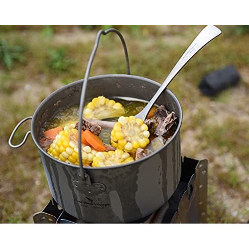 iBasingo Titanium Camping Pot Set 1.3L, 1.95L and 2.9L with Lid-7