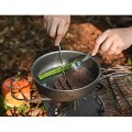 iBasingo Titanium Frying Pan 19cm 1000ml with Folding Handle and Lid, Non-Coating Ti2065C