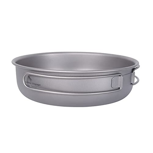 iBasingo Titanium Frying Pan 19cm 1000ml with Folding Handle and Lid, Non-Coating Ti2065C-5
