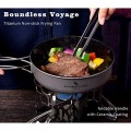 iBasingo Titanium Non-Stick Camping Frying Pan 15cm 700ml, 85g, Folding Handle, Ti2062C