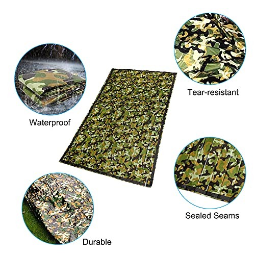 Irfora Emergency Sleeping Bag Bivy Sack for 1-2 Person with Whistle, Color B-1
