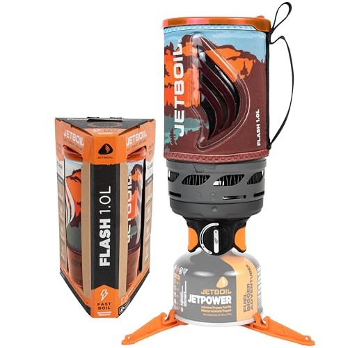 Jetboil Flash 1.0L Portable Fast Boil Stove, Mountainscape