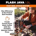 Jetboil Flash 1.0L Fast Boil Stove with Silicone French Press and Auto Ignition