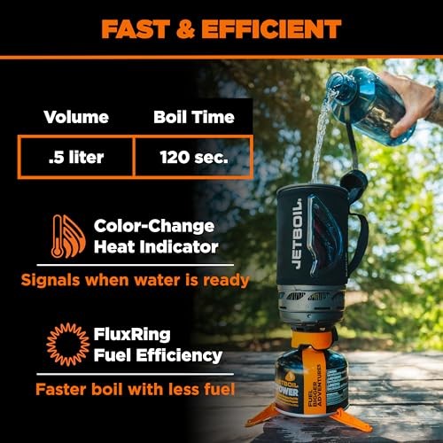 Jetboil Flash 1.0L Fast Boil Stove with Silicone French Press and Auto Ignition-3