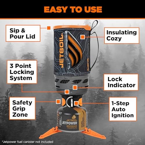 Jetboil Flash 1.0L Fast Boil Stove with Silicone French Press and Auto Ignition-4