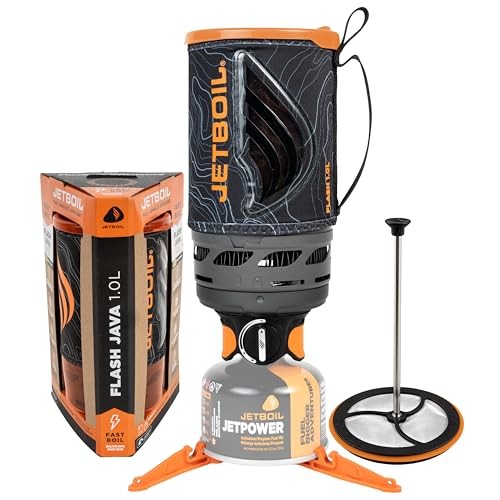 Jetboil Flash 1.0L Fast Boil Stove with Silicone French Press and Auto Ignition