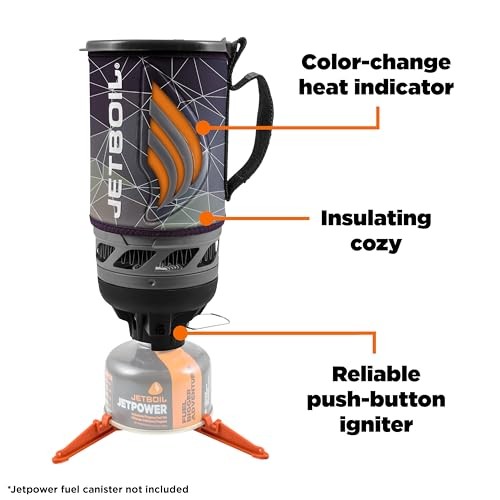 Jetboil Flash Camping and Backpacking Stove Cooking System, Fractile, 1L (1-2 People)-3