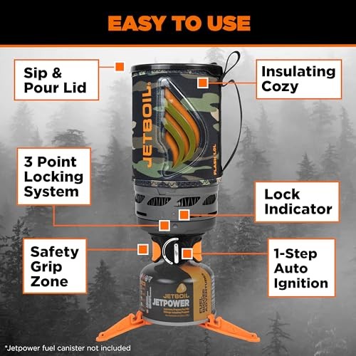 Jetboil Flash 1L Quick Boil Camping Stove, Dark Camo-4