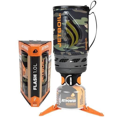 Jetboil Flash 1L Quick Boil Camping Stove, Dark Camo