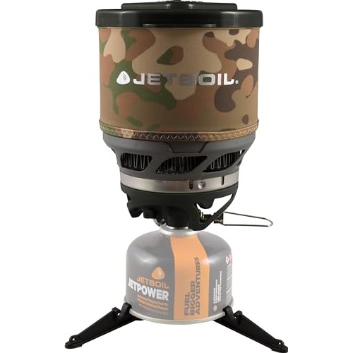 Jetboil MiniMo Camping and Backpacking Stove Cooking System, Camo, 1-2 People