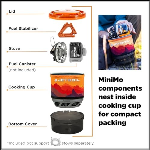 Jetboil MiniMo Gas Stove, Sunset, 1 Litre-3