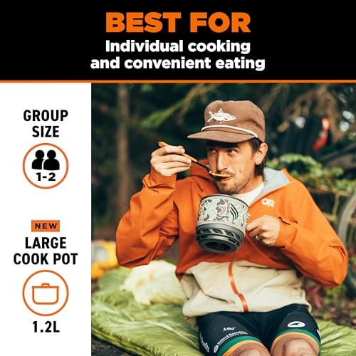 Jetboil TrailCook 1.2 Litre Camping and Backpacking Cooking System, Green Duck Camo-2
