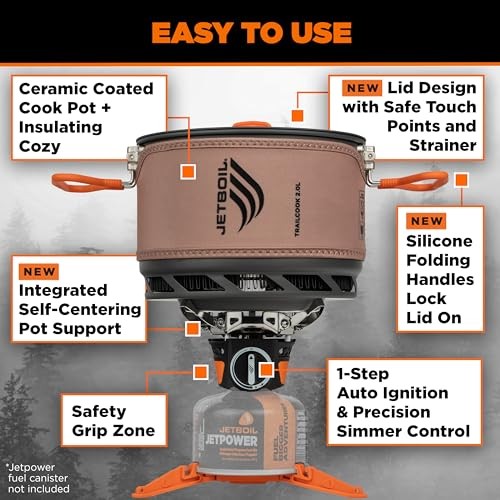 Jetboil TrailCook 2.0L Camping and Backpacking Stove Cooking System, Tan-4
