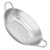 jojofuny large capacity stainless steel cooking pan with handles