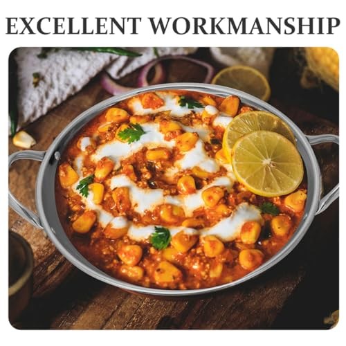jojofuny large capacity stainless steel cooking pan with handles-3