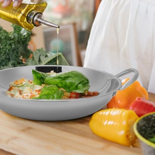 jojofuny large capacity stainless steel cooking pan with handles-6
