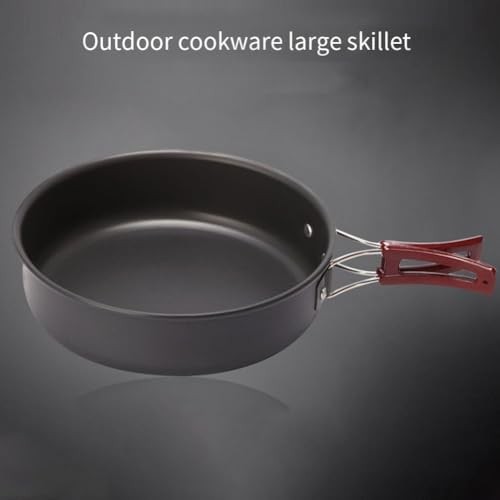 Jotekonoby 20cm Non-Stick Aluminium Camping Frying Pan with Folding Handle-1