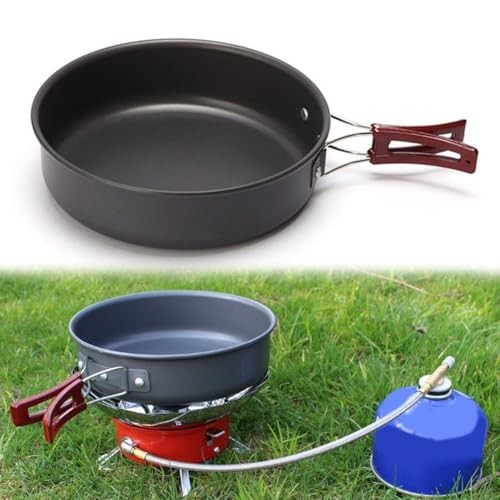 Jotekonoby 20cm Non-Stick Aluminium Camping Frying Pan with Folding Handle-6