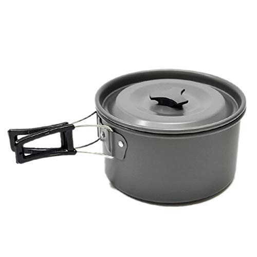 JZK Camp Cookware Set for 2-3 People with Pan, Pot and Teapot-4