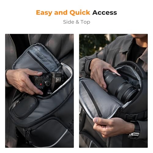 K&F CONCEPT 25L Camera Backpack with Rain Cover, 02-all-black-2