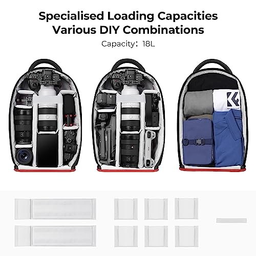 K&F Concept 18L Camera Backpack for Photographers with Laptop and Tripod Compartment-3