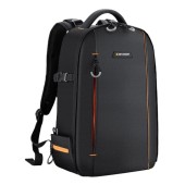 K&F CONCEPT 18L Camera Backpack for DSLR and SLR Cameras with Laptop and Tripod Compartment, Black/Orange
