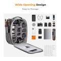 K&F CONCEPT Grey Hardshell Camera Backpack with 15 to 15.6 Inch Laptop Compartment