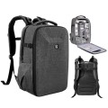 K&F CONCEPT Grey Hardshell Camera Backpack with 15 to 15.6 Inch Laptop Compartment