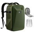 K&F CONCEPT hardshell DSLR camera backpack with 15 to 15.6 inch laptop compartment, green