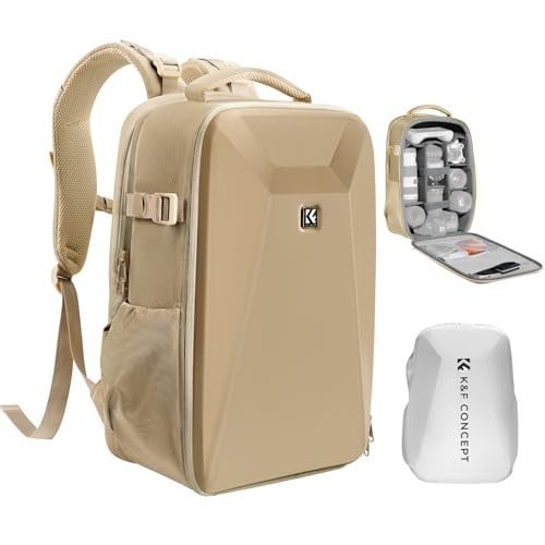 K&F CONCEPT hardshell camera backpack with laptop compartment