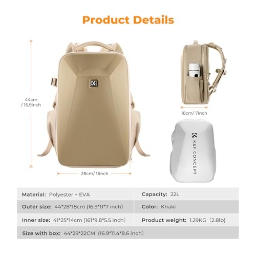 K&F CONCEPT hardshell camera backpack with laptop compartment-6