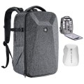K&F CONCEPT Grey Hardshell Camera Backpack with Laptop Compartment