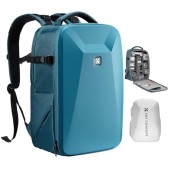 K&F CONCEPT hardshell camera backpack with laptop compartment, Blue