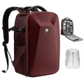 K&F CONCEPT Hardshell Camera Backpack with 15-15.6 Inch Laptop Compartment, Red