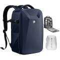 K&F CONCEPT Hardshell Camera Backpack with 15 to 15.6 Inch Laptop Compartment, Dark Blue