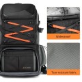 K&F CONCEPT Grey Camera Backpack and Shoulder Bag, 33L, with 15.6-inch Laptop Compartment