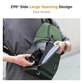K&F CONCEPT Green M Camera Sling Bag, 10L Waterproof Shoulder Backpack