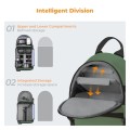 K&F CONCEPT Green M Camera Sling Bag, 10L Waterproof Shoulder Backpack
