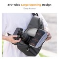 K&F CONCEPT Grey M Camera Sling Bag, 10L Waterproof Shoulder Backpack