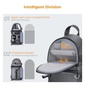 K&F CONCEPT Grey M Camera Sling Bag, 10L Waterproof Shoulder Backpack