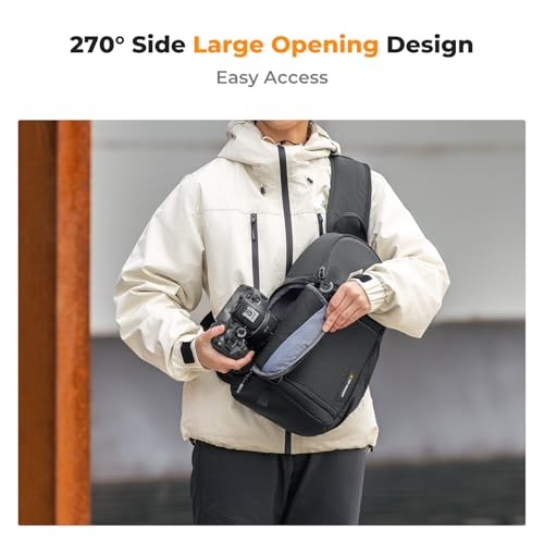 K&F CONCEPT Black M Camera Sling Bag for DSLR and Mirrorless Cameras-1