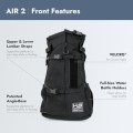 K9 Sport Sack Air 2 Dog Backpack Carrier, XS, Jet Black