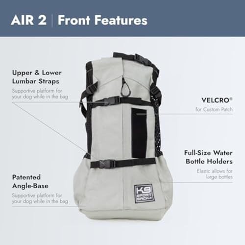 K9 Sport Sack Air Dog Carrier Backpack, X-Small, Air - Charcoal Grey, 20 cm x 13 cm x 36 cm-2