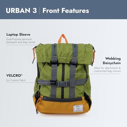 K9 Sport Sack Urban 3 Dog Backpack, Leafy, S-4