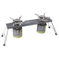 Kampa Twin Burner Stainless Steel Camping Stove, 2 x 3 kW