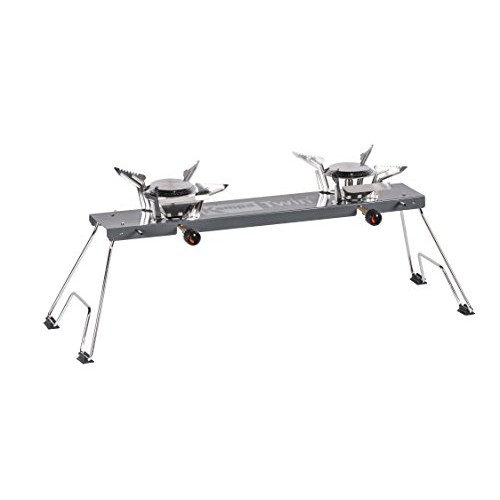 Kampa Twin Burner Stainless Steel Camping Stove, 2 x 3 kW